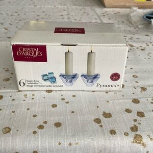 Cristal D’Arques Paris Candle Holders set of 6